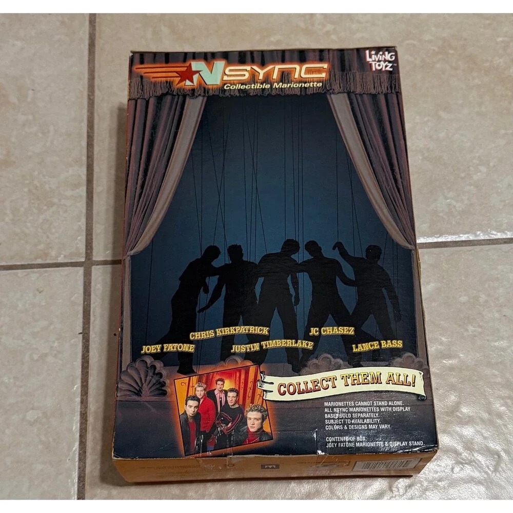 NSYNC collectible marionette set of 6 complete 2000 Living Toyz New In Box